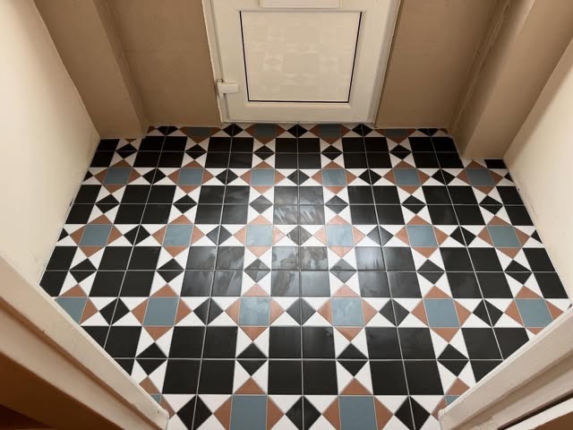 Victorian geometric pattern floor